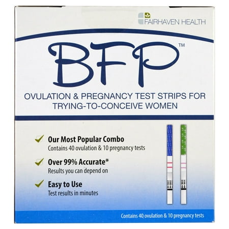 Fairhaven Health, BFP, Ovulation and Pregnancy Test Strips For Trying-To-Conceive Women, 40 Ovulation and 10 Pregnancy (Best Way To Conceive Pregnancy)