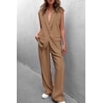 thumbnail image 3 of Conjunto PRETTYGARDEN Chaleco sin Mangas Pantalones Palazzo Color Caqui Talla L, 3 of 8