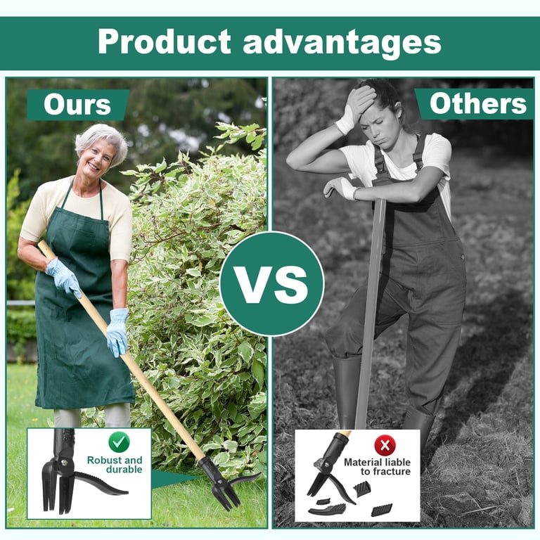 Nana Guard Stand-Up Weed Puller, Wooden Handle, 44-Inch photo 5
