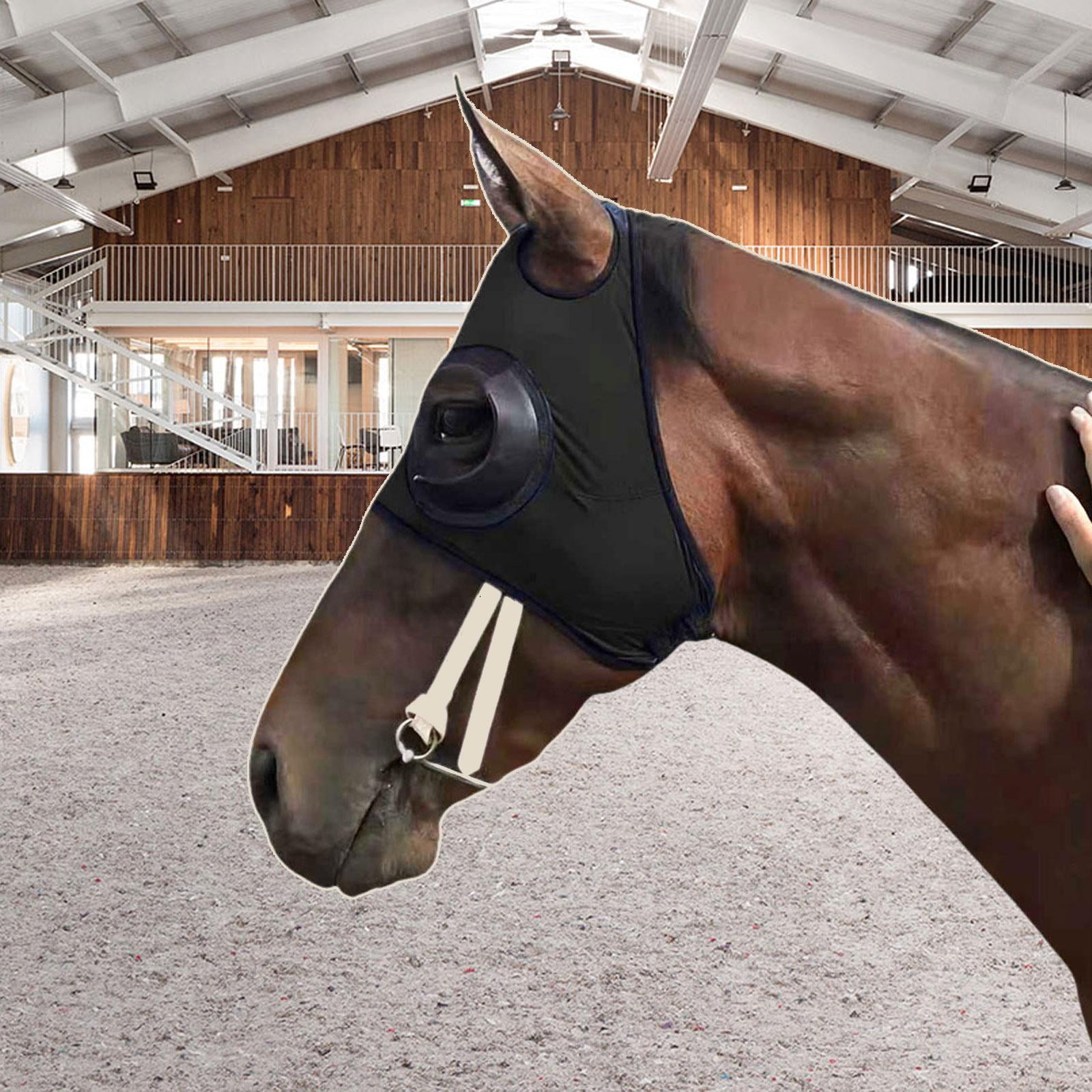 harayaa Horse Goggles Equestrian Glasses Premium Equipment Replaces Breathable Windproof Black
