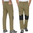 thumbnail image 2 of YUCOLEN Men's Fleece Lined Ski Snow Pants Water Resistant Winter Outdoor Pants with 4 Zip PocketsKhaki 34, 2 of 7