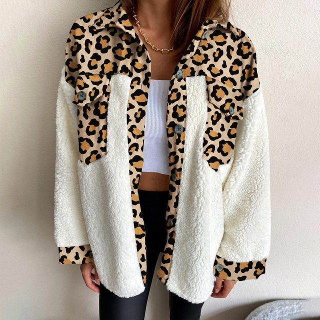 Women's Coat, Warm Long Sleeve Stitching Plaid Pocket Jacket for Vacation
