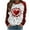 Red 06, variant on Womens Hearts Print Tunic Tops Crewneck Raglan Long Sleeve Loose Valentines Day Sweatshirts Pullover Blouses (2XL, Red 07)