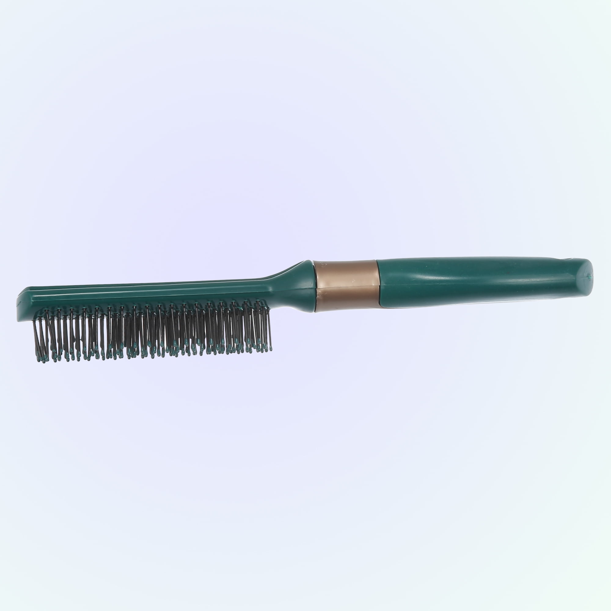 Unique Bargains Plastic Hair Brush for Straight Curly Hair 1 Pc Dark Green