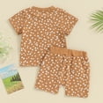 thumbnail image 3 of Bagilaanoe Baby Girls Summer Outfit Shorts Sets Short Sleeve T-Shirts Shorts Toddler Kids Casual Floral Clothes 0-3T, 3 of 8