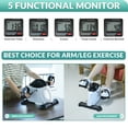 thumbnail image 4 of MEETWARM Pedal Exerciser Stationary Bikes for Seniors - Under Desk Mini Exercise Bike Cycle for Office - Arm Leg Floor Peddler Exerciser with LCD Display for Physical Therapy, 4 of 7