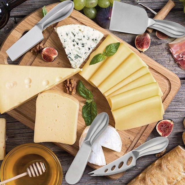 Oleegame 1PC Kitchen Utensils Set Six Piece Stainless Steel Cheese Set Cheesecake Fork Sharp Cutter Multifunctional Suitable For Baking Tools Silver