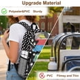 thumbnail image 6 of COEQINE Clear Backpack for School Multi-Pocket Bookbag PVC Polyester See Through Book Bag with Padded Shoulder Straps, Heavy Duty Work Bag Transparent Daypack, Black Cat Polka Dots, 6 of 7