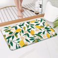 thumbnail image 4 of Yellow Lemon Fruit Flowers White Pattern Bathroom Rugs Mat,Non Slip Microfiber Bathroom Rug,Rubber Backing,Soft Bathroom Mats for Bathroom Floor,Tub and Shower,17x30in(43x75cm), 4 of 5