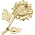 thumbnail image 6 of Yellow Flower Rhinestone Sunflower Brooch Enamel Crystal Plant Pin Charm Sun Flower Coat Brooch for Women, 6 of 16