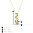thumbnail image 3 of TriJewels Round Aquamarine Solitaire Infinity Love Knot Pendant Necklace in 10K Yellow Gold, 3 of 5