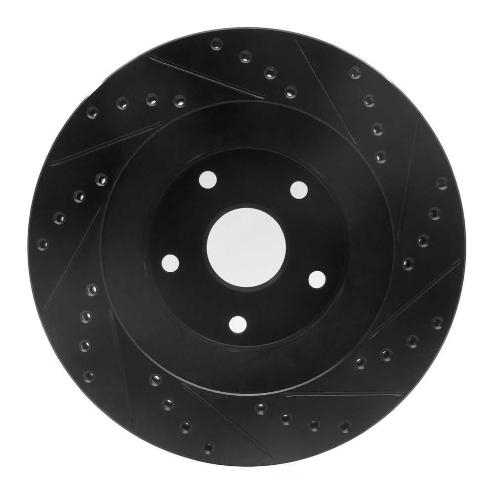 Dynamic Friction Company 633-13011L DFC Brake Rotor - Drilled And Slotted - Black