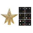 thumbnail image 2 of Fiudx Estrella Dorada y Proyección Giratoria para La Punta Del Árbol de Navidad, Estrella Decorativa de Plástico Abs, Ideal para Fiestas En Interiores, Iluminada Led Segura., 2 of 7
