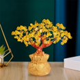thumbnail image 4 of Chino Lucky Tree Esculturas Bonsai Fortune Trees Adornos de Fortuna para Decoración Dormitorio pequeña sala Muebles de Escritorio Cristal amarillo Macarena Estatua del árbol de la suerte, 4 of 8
