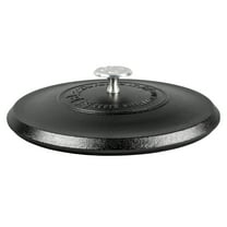 Lodge Blacklock 10.25" Triple Seasoned Cast Iron Lid - For Blacklock 10.25 Dutch Ovens & Skillets - Locks In Moisture - High-Heat Aluminum Knob - Pan Lid for Iron Skillet