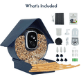 thumbnail image 3 of Birdkiss AI Bird Feeder Camera with Capture 1080P HD Images/videos, App Real Time Notification, Smart Bird Feeder for Bird Watching, 3 of 8