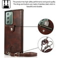 thumbnail image 3 of Galaxy Note 20 Necklace Crossbody Case,PU Leather Wallet Lanyard Case Cover with Card Holder Adjustable Detachable Anti-Lost Neck Strap Case for Samsung Galaxy Note 20,6.7",Brown, 3 of 14
