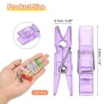 thumbnail image 2 of Uxcell 1.4" Pinzas de Ropa de Color, 100 Piezas Mini Pinzas de Plástico Coloridas con Fuerte Agarre para Colgar Fotos, Manualidades Decorativas, Púrpura Transparente, 2 of 6
