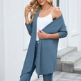 thumbnail image 6 of Uaswgudfs ​Women's Wool Blend Long Cardigan - Open Front Asymmetrical Hem Thermal Knit for Office & Daily Wear​, 6 of 7
