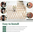 COSTYLE Foldable Small Door Accordion Dog Gate, Wooden Pet Safety Protection Doorways