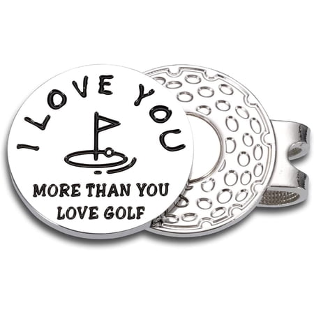 Valentines Day Golf Ball Marker for Him Men Birthday for Husband Boyfriend Dad Magnetic Hat Clip Golf Accessories for Golf Lovers Anniversary Engagement Wedding Present from Wife Fathers Day