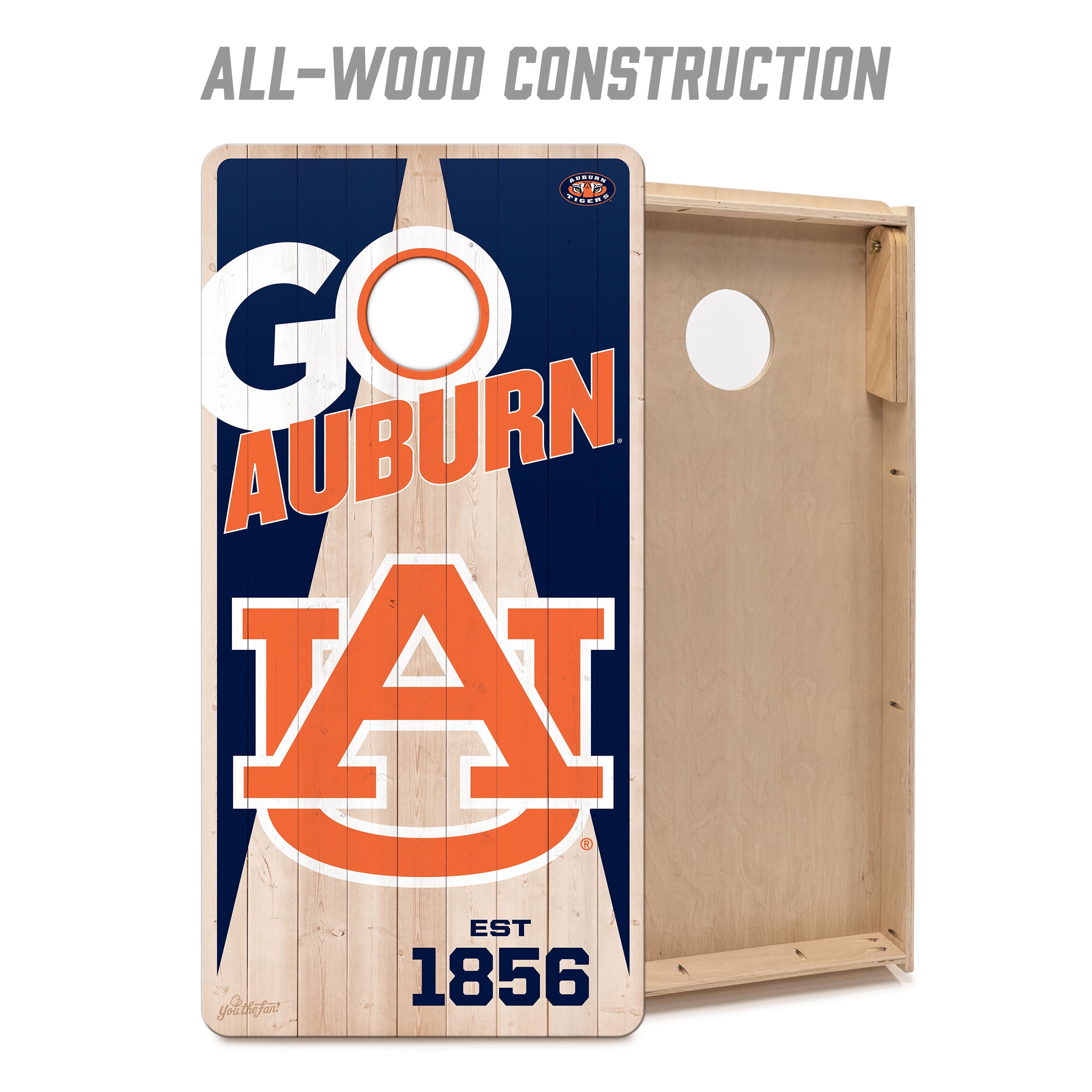 YouTheFan NCAA Auburn Tigers 2' x 4' Cornhole Game No Bags