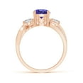 thumbnail image 2 of ANGARA Natural 1.45 ct Tanzanite and Diamond Twisted Vine Ring in 14K Rose Gold for Women (Size-7mm) | December Birthstone, Birthday, Anniversary, Jewelry Gift for Women | Natural Tanzanite Ring, 2 of 11