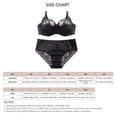 thumbnail image 5 of Conjunto de sujetador de encaje, 2 piezas, sujetador para mujer, bragas, ropa interior de encaje, conjunto de lencería para mujer con aros, parte superior de la línea, 5 of 5