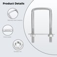 thumbnail image 5 of U Bolt Stainless Steel - 4PCS Square Tie Down U-Bolt with Frame Plates & Nuts, 5 of 5