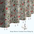 thumbnail image 6 of Gray Christmas Icon Pattern Shower Curtain 72"x84" ,Bathroom Decorative Shower Curtains Set with 12 Hooks,Modern Waterproof Washable Shower Curtain, 6 of 6
