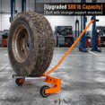 thumbnail image 4 of Tire Dolly, Tire Lifting Tool, Tire Wheel Dolly, 1500 Lbs Capacity, 360° Swivel Casters, Adjustable Width 11.6 to 22.8 Inches, Hydraulic Jack for Car Repair and Positioning., 4 of 10