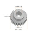 thumbnail image 3 of Uxcell Step Spur Gear 10mm Inner Hole Pinion Gear 30T Mod 1 Aluminum Alloy Motor Gear, 3 of 5