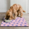 thumbnail image 2 of Aesthetic Dog Bowl Mat - Artistic Floral, Waterproof Pet Feeding Placemat, 2 of 5