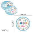 thumbnail image 3 of Chanana 16 Pack Easter Party Supplies Set, Happy Easter Dinnerware, Includes Heavy Duty Dessert Dinner Plates 7" for Spring Birthday Party Decorations Table Decor, 3 of 6