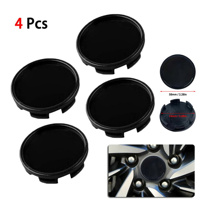 4pcs 60mm ABS Universal Car Wheel Tire Rims Center Hub Caps Cover Decorative 