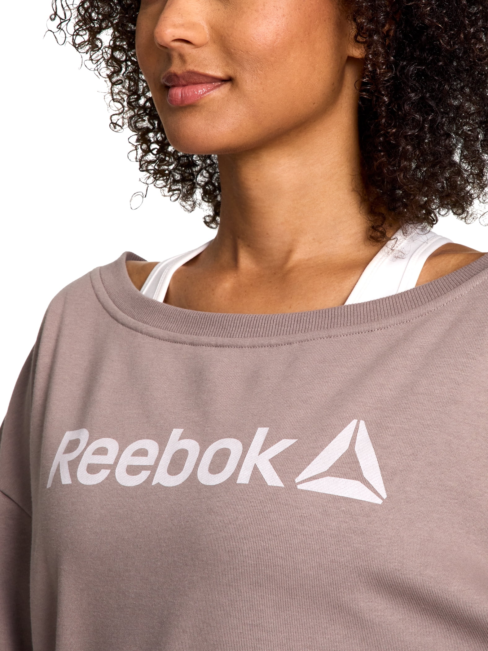 Reebok Women's Studio Off the Shoulder Sweatshirt, Sizes XS-XXXL