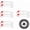 White, variant on 4 Counts/Set Car Wheel Hub Decals for 4 Tires, Motorcycle Rim Sport Stickers 3D Reflective Automotive Tire Emblem Car Decor Accessories for All Vehicles(Red)