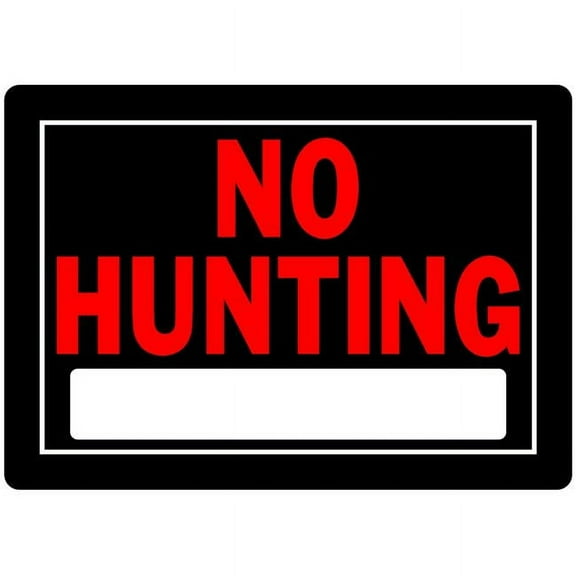 Hillman Group 840127 10 x 14 in. Red & Black Aluminum No Hunting Boarder Sign