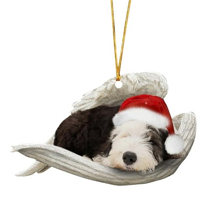 

Veki 2022 New Sleeping Angel Dog Christmas Funs Pendant Cartoon Christmas Tree Pendant Christmas Decoration Pendant Christmas Home Decoration Pendant Hanging Beads 12 Inches