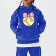 thumbnail image 5 of CPNG Girls Oversized Hoodie Softball Bow Printed Long Sleeve Hooded Pullover Sweatshirt Comfort Loose Casual Hoodie Sweatshirt Tops, 5 of 5
