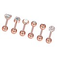 thumbnail image 3 of Piercing para el cuerpo con barra de circón, 6/12 Uds., joyería apta para s de , mujeres y niñas Rose Gold 6 Sets Hugo Joyas para piercing corporal, 3 of 6