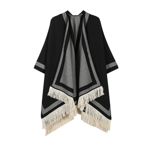 Betivan Women's Fashion Solid Color Tassel Split Shawl Warm Comfy Casual, Women's Fashion Scarves, Winter Scarves for Women, for Daily Home Outdoor