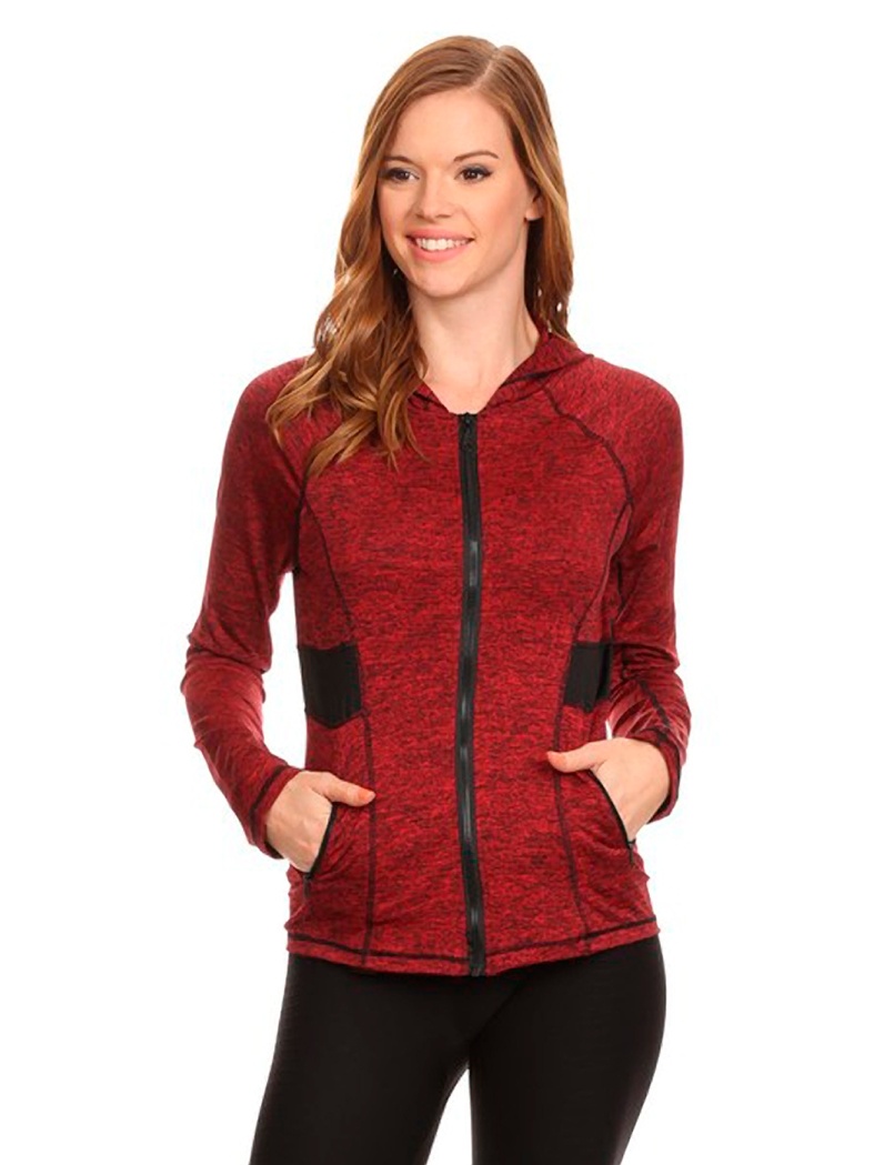 Women's Active Wear Zip Up Jacket With Hoodie