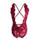 thumbnail image 3 of Gibobby Conjunto de lencería de encaje Conjunto de lencería sexy de encaje suave para mujer, ropa interior transparente con aros de encaje floral(Rojo, G), 3 of 4