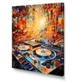 thumbnail image 2 of Designart "Brilliance of Multicolor Vinyl Turntables I" Fashion Canvas Wall Art - Modern Blue Turntables & Boom Boxes Living Room Canvas Art, 2 of 6