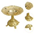 thumbnail image 6 of deevoka Footed Fruit Bowl Stood Fruit Bowl Elegant Gold Display -tablet Snack Serving Plate Podest Bowl for Public Holidays Office Party, 6 of 9
