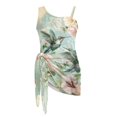 thumbnail image 6 of Tutolipy Hummingbird Floral Pattern Girls Swimsuits One-Piece Bathing Suit with Cover Ups, Adjustable Strap Cute Girls One Piece Bathing Suit for Summer 11-12 Years Old, 6 of 10
