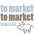 thumbnail image 2 of CafePress - To Market, To Market To Buy A Fat Pig - Unisex Canvas Tote Bag, Beige, 1-Piece, 2 of 7
