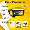 thumbnail image 2 of TATTU 2500mAh 2S 7.4v Fatshark Goggles Headset LiPo Battery Pack with DC3.5mm Plug and LED Power Indicator, 2 of 5