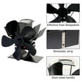 thumbnail image 4 of TJT 5-Blade Wood Stove Fan Heat Powered Stove Fan for Log Burner Fireplace Silent Black Mini, 4 of 12
